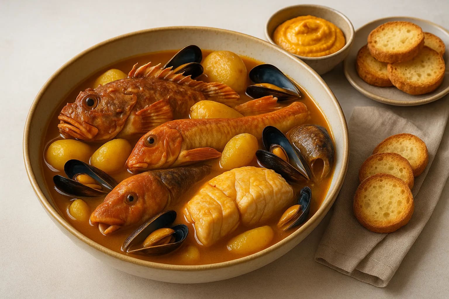 Bouillabaisse marseillaise traditionnelle