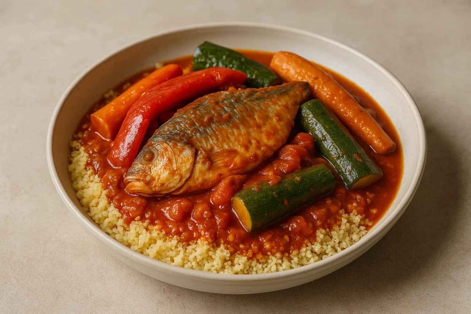 Couscous tunisien au poisson