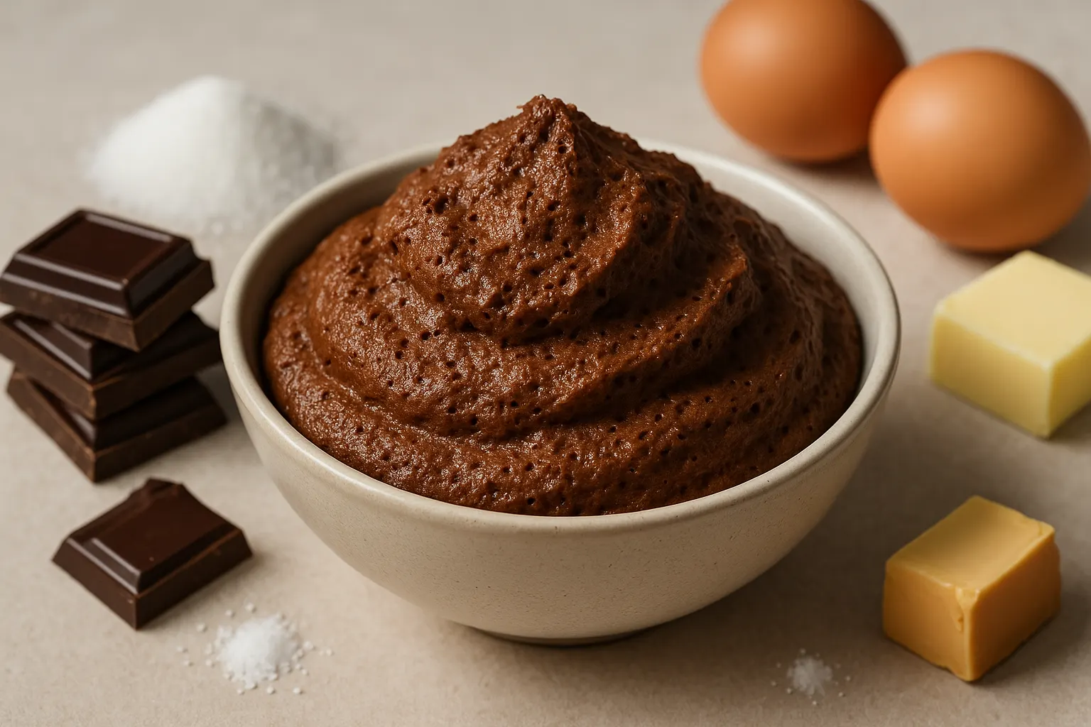 Mousse au chocolat noir intense, texture aérienne