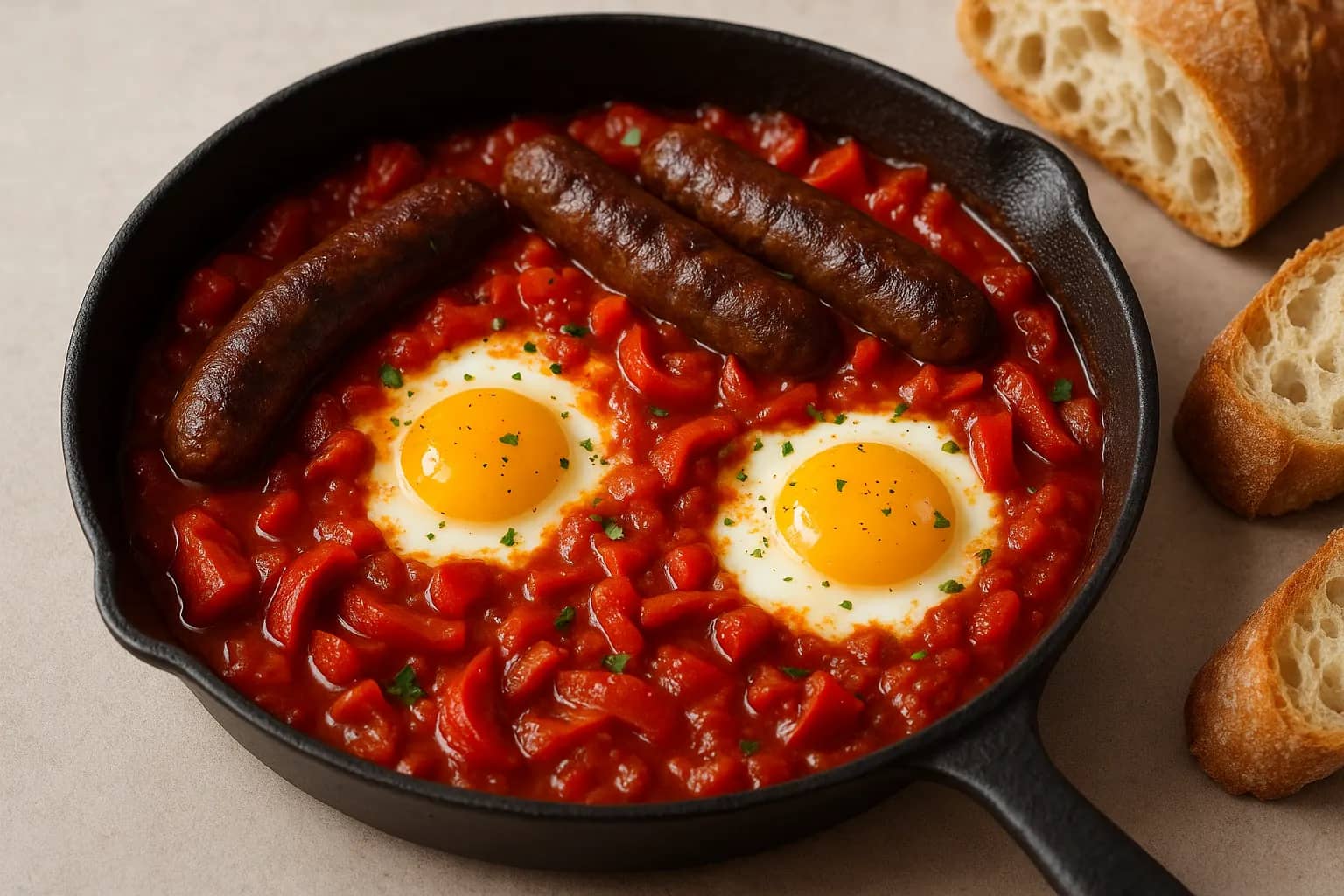 Ojja tunisienne aux merguez