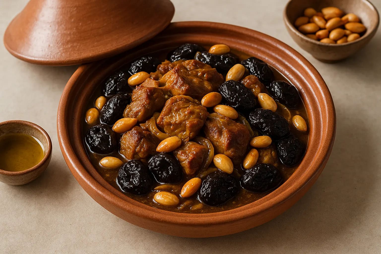Tajine d'agneau aux pruneaux et amandes